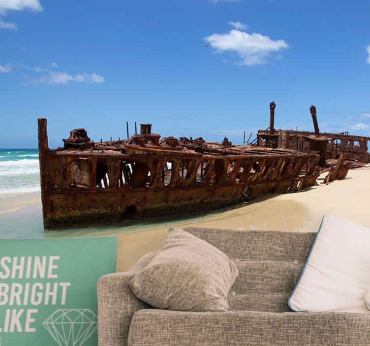 Fraser Island Ship Under The Sea Wall Mural Tenstickers