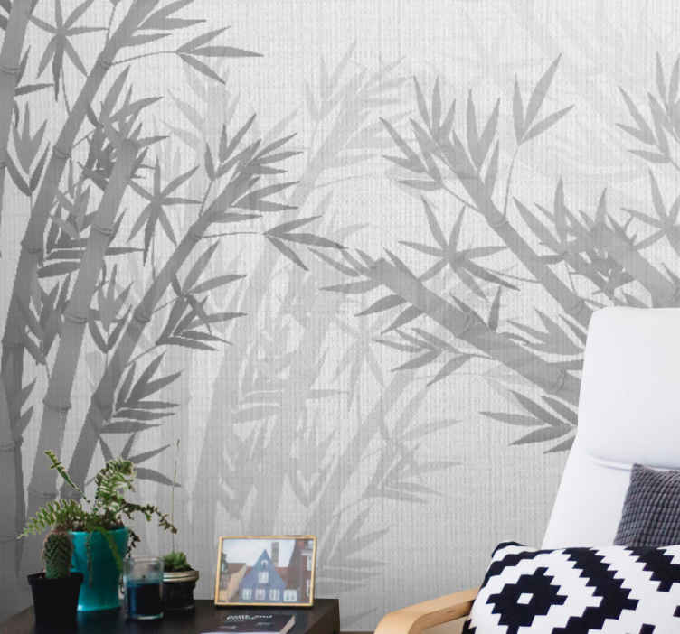 Bambu duvar resmi - Şık bambu silüetleri - TenStickers
