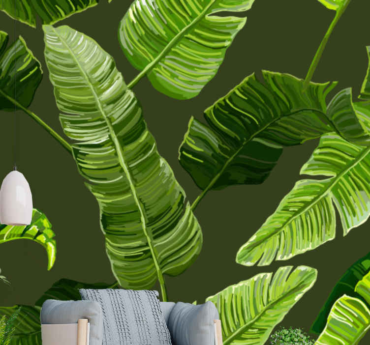 Papier peint nature feuillage verdoyant luxuriant - TenStickers