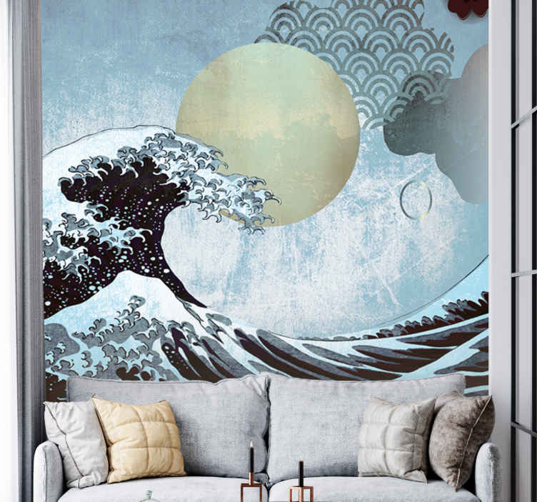 Fotomurale paesaggi L'onda arte orientale