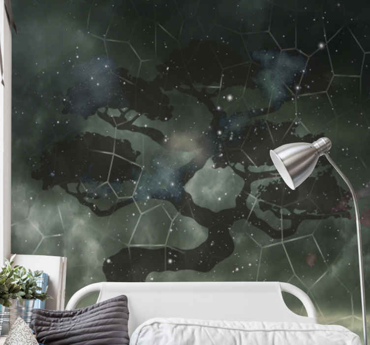 Night Sky In Oriental Style Night Sky Wall Mural Tenstickers