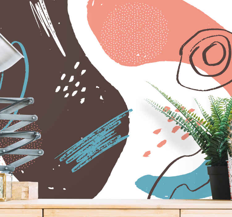 Fotomurale astratto Pennello da parete grunge