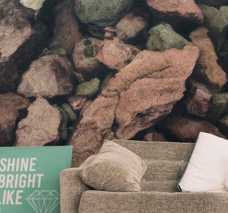 Adesivi murali 3d grandi Muro di pietra effetto 3d