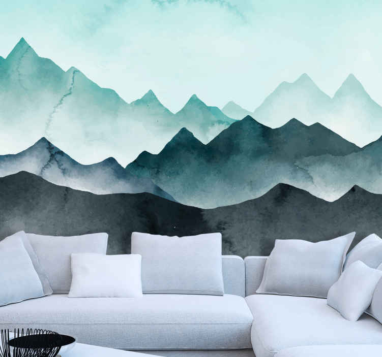 Beautiful Green Mountain Nature Wallpaper Murals  Giffywalls