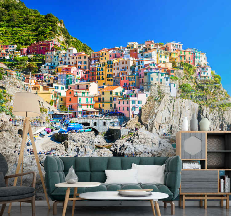 Fotomurale paesaggi Paesaggio blu della toscana