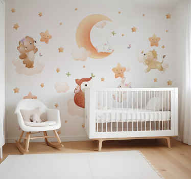 Tapisserie pour chambre bébé fais de beaux rêves - TenStickers