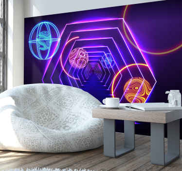 Abstract foto behang 3d geometrische bobbels - TenStickers