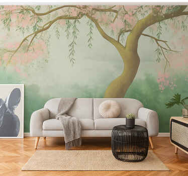 Eterični češnjev cvet Fototapete za dnevno sobo - TenStickers