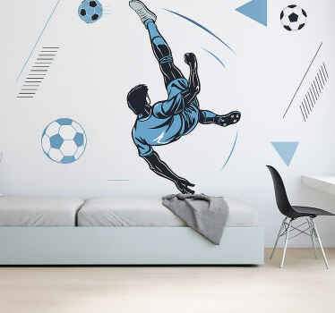 Blue player shooting teenage wall mural - TenStickers