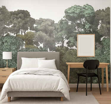 Tapeta do pokoju młodzieżowego motyw lasu deszczowego - TenStickers