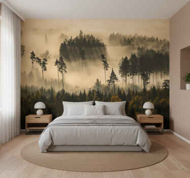 Lesní fototapeta Éterická ranní mlha - TenStickers