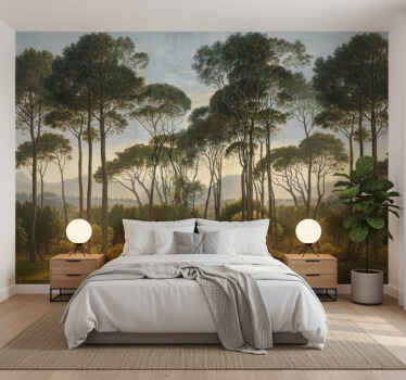 Lesní fototapeta tlumené tropické palmy - TenStickers