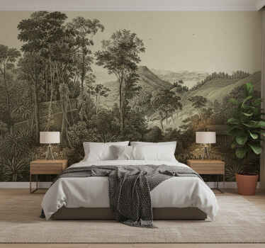 Lesní fototapeta vlnitý lesní motiv - TenStickers