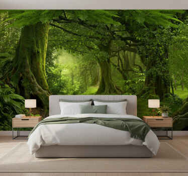 Lesní fototapeta vzkvétající lesní únik - TenStickers