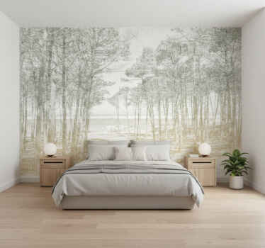 Fototapety na stenu les vintage lesná pobrežie - Tenstickers