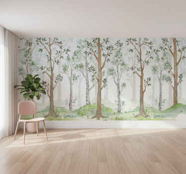 Lesní fototapeta pastelový lesní vánek - TenStickers