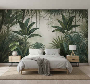Lesní fototapeta retro džungle útočiště - TenStickers