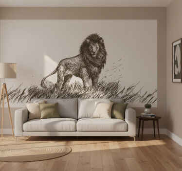 Fotomurale africano leone realistico - TenStickers