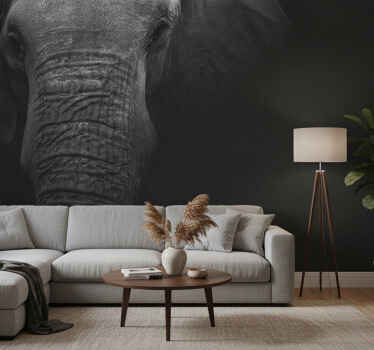 Fotomurale africano elefante scuro elegante - TenStickers