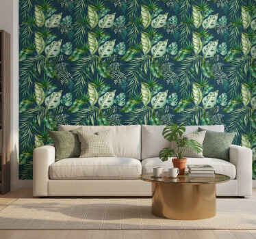 Foto behang jungle plantaardig ontwerp - TenStickers