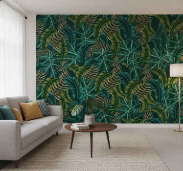 Foto behang jungle tropische bladeren - TenStickers