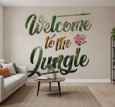 Foto behang jungle welkom in de jungle - TenStickers
