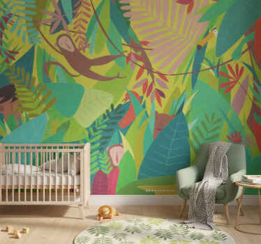 Foto behang jungle jungleboek muurschildering - TenStickers