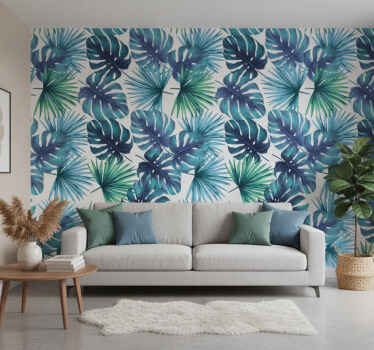Foto behang jungle tropische bladeren californische stijl - TenStickers