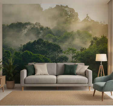 Foto behang jungle weelderige junglebladeren - TenStickers