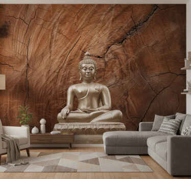 Mural de buda buda de madera - TenVinilo