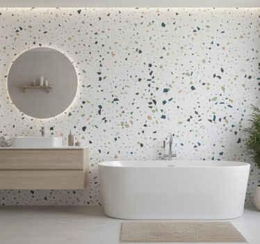 Wall mural bathroom geometric design - TenStickers