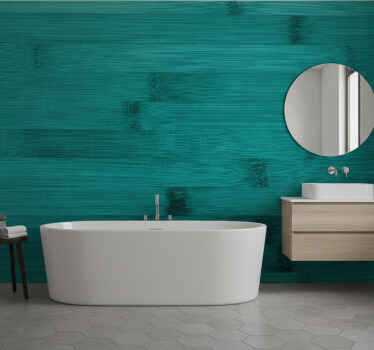 Wall mural bathroom rustic painted wood texture - TenStickers