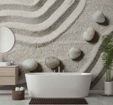 Wall mural bathroom zen meditation - TenStickers
