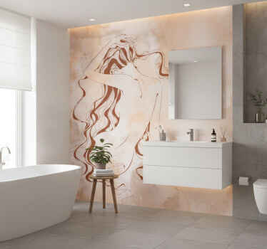 Wall mural bathroom modern bathroom wallpaper - TenStickers