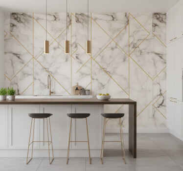 Fotobehang keuken grid elegant ontwerp - TenStickers