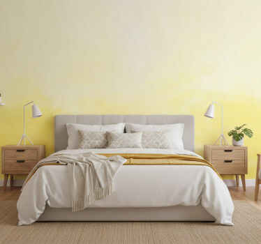 Mural amarillo efecto ombré brillante amarillo - TenVinilo