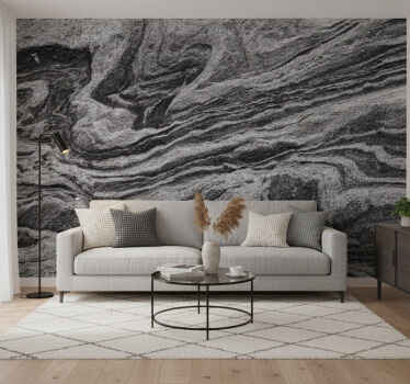 Gray wall mural natural grey texture design - TenStickers