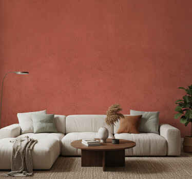 Papel mural marrón color tierra de siena natural - TenVinilo