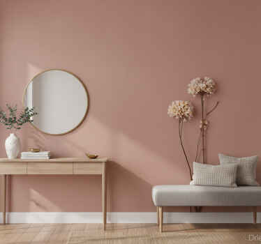 Entrance wall mural dried flowers design - TenStickers