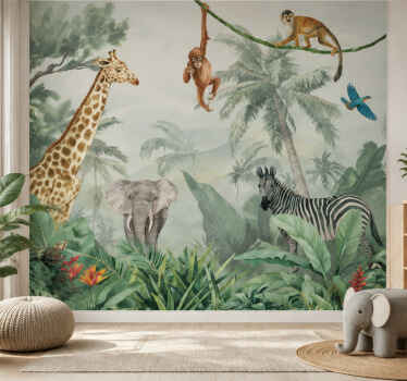 Tapisserie jungle nature verdoyante - TenStickers