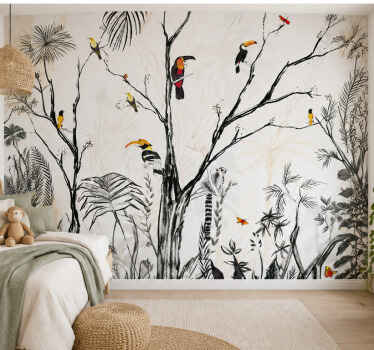 Tapisserie jungle tropicale - TenStickers