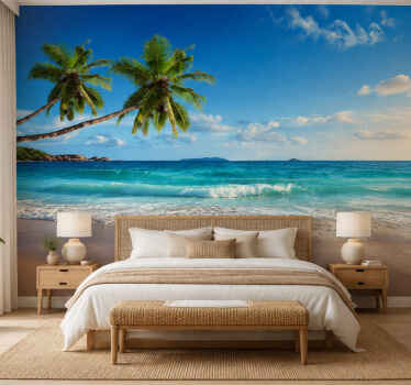 Under the sea wall mural beach scene - TenStickers