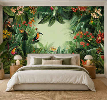 Nature wallpaper exotic garden design - TenStickers