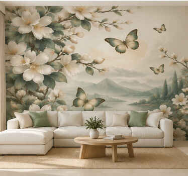 Papiers peints nature papillon - TenStickers