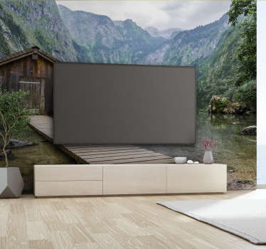 Chata v nástěnné malbě - TenStickers