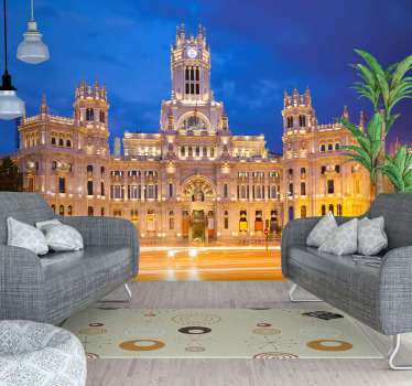 Palacio Cibeles at night  City wall mural - TenStickers
