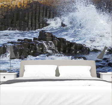 Fototapete Meer ozeanische basaltsäulen - TenStickers