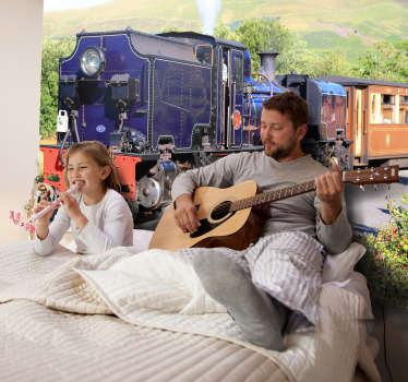 Snowdonia steam train wall mural - TenStickers