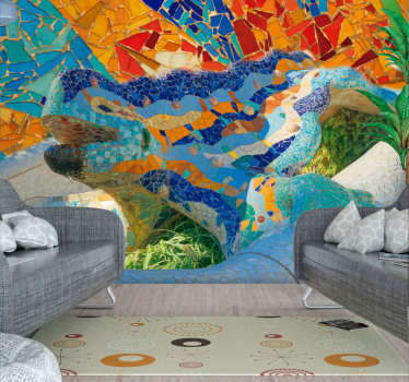 Parc Güell City wall mural - TenStickers