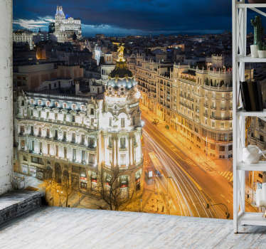 stickers photo madrid gran vía city - TenStickers